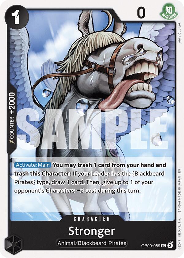Stronger (Reprint) OP09-089 card from Starter Deck 27: BLACK Marshall.D.Teach