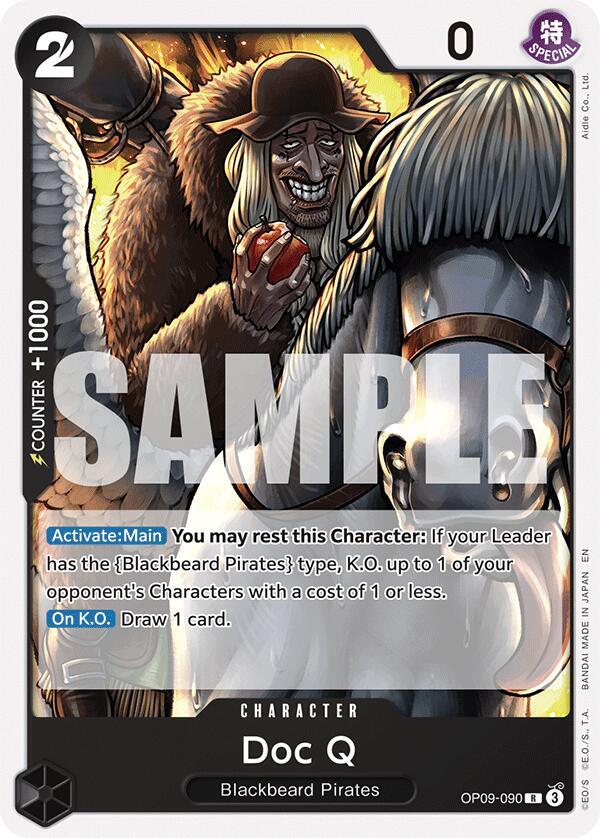Doc Q (Reprint) OP09-090 card from Starter Deck 27: BLACK Marshall.D.Teach