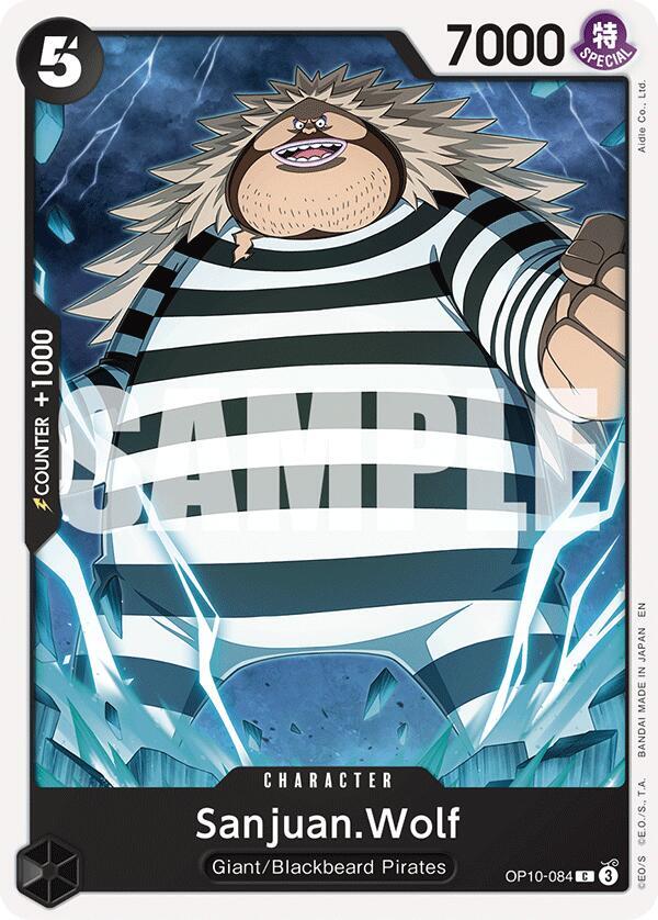 Sanjuan.Wolf (Reprint) OP10-084 card from Starter Deck 27: BLACK Marshall.D.Teach