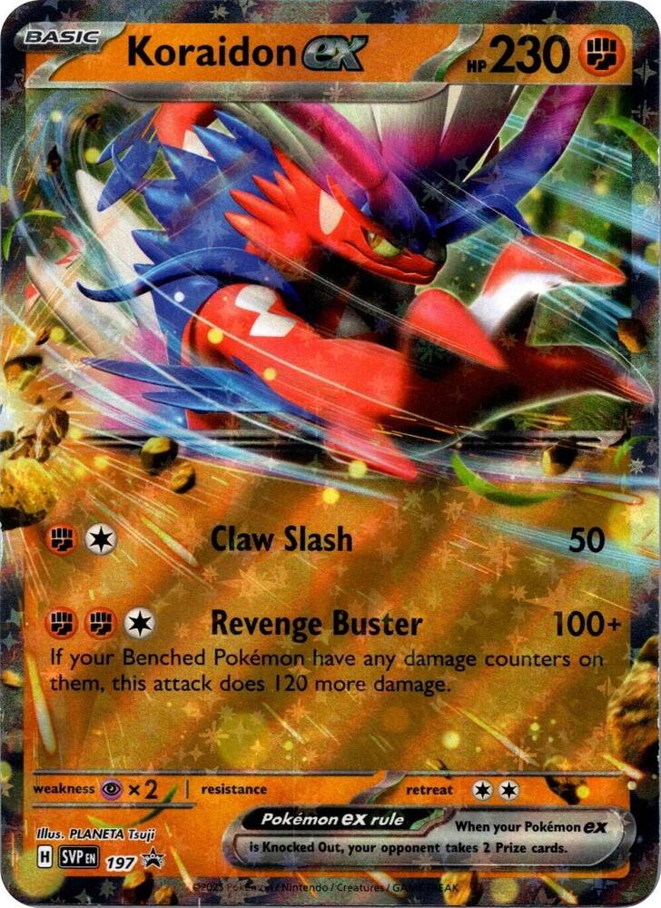 Koraidon ex 197 card from SV: Scarlet & Violet Promo Cards