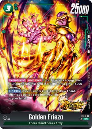 Golden Frieza FS10-03 card from Starter Deck 10: Giblet