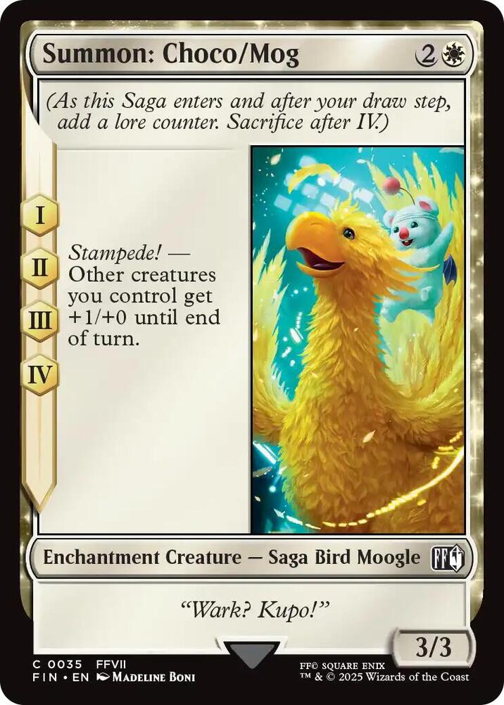 Summon: Choco/Mog 35 card from FINAL FANTASY