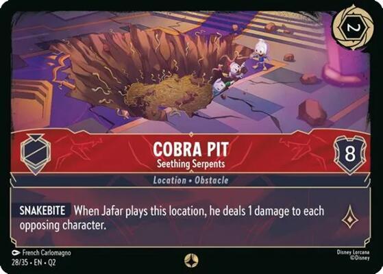 Cobra Pit - Seething Serpents 28/35 card from Illumineer's Quest: Palace Heist