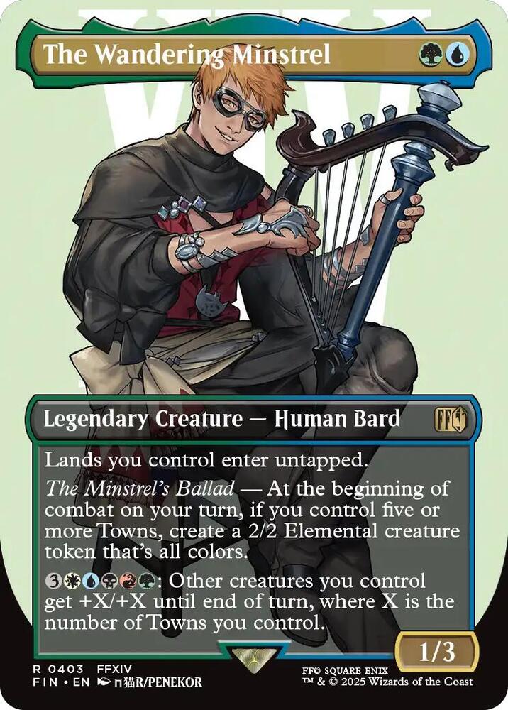 The Wandering Minstrel (Borderless) 403 card from FINAL FANTASY