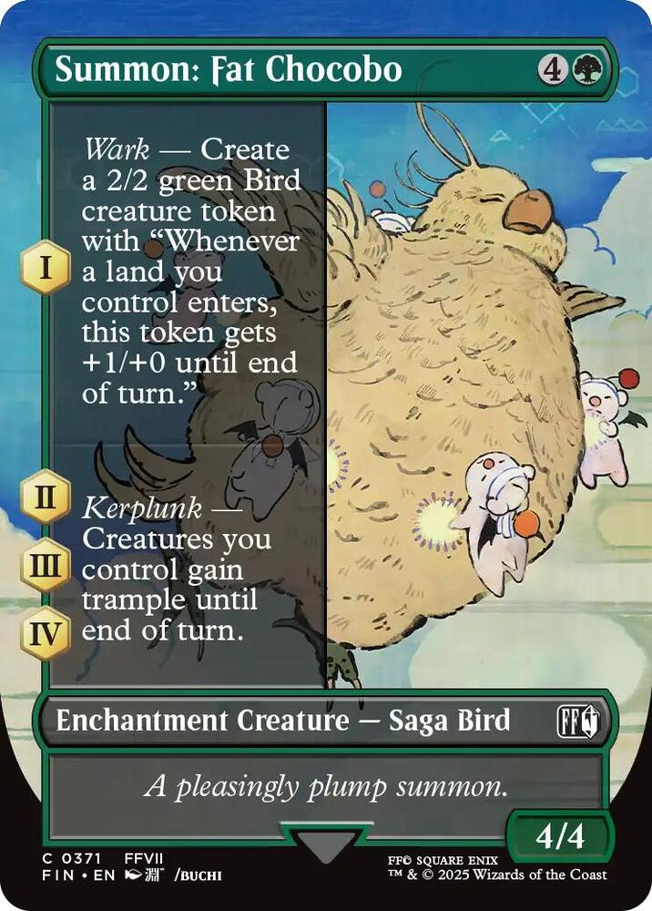 Summon: Fat Chocobo (Borderless) 371 card from FINAL FANTASY