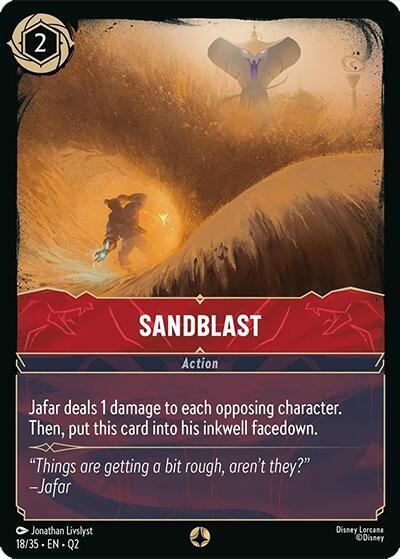 Sandblast 18/35 card from Illumineer's Quest: Palace Heist