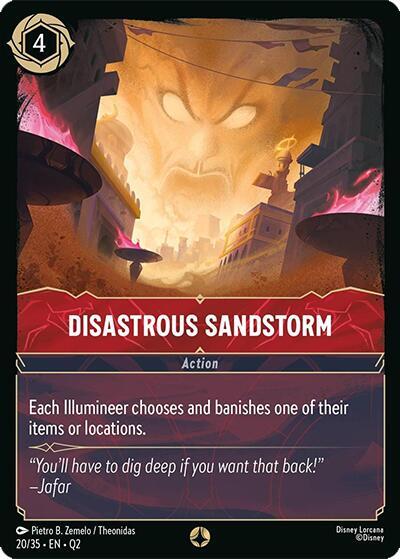 Disastrous Sandstorm 19/35 card from Illumineer's Quest: Palace Heist