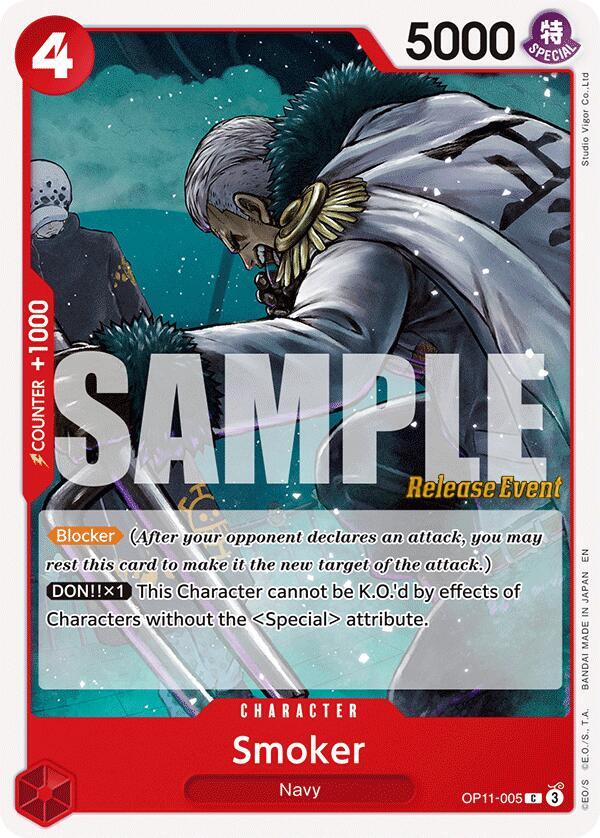Smoker OP11-005 card from A Fist of Divine Speed Release Event Cards