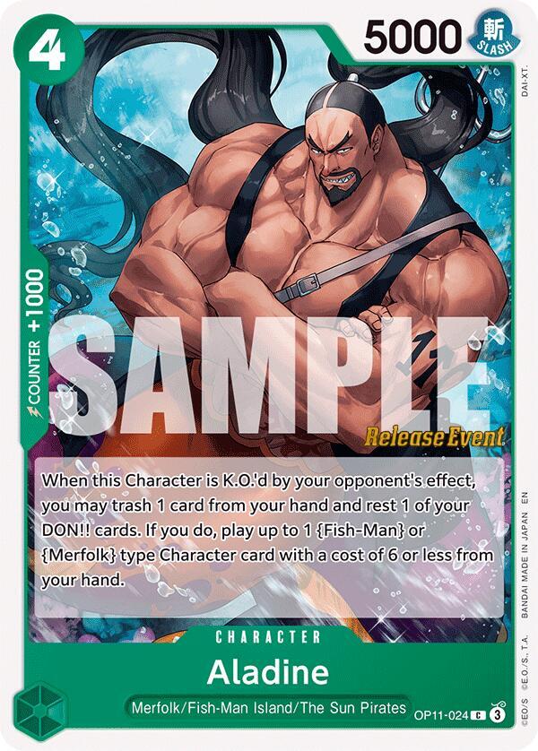 Aladine OP11-024 card from A Fist of Divine Speed Release Event Cards