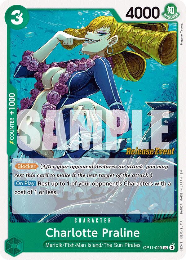 Charlotte Praline OP11-029 card from A Fist of Divine Speed Release Event Cards