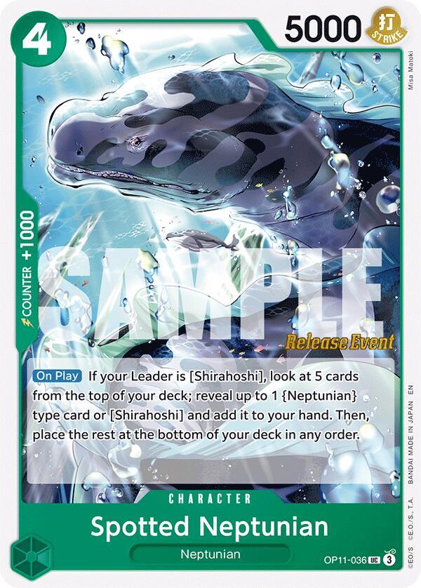 Spotted Neptunian OP11-036 card from A Fist of Divine Speed Release Event Cards