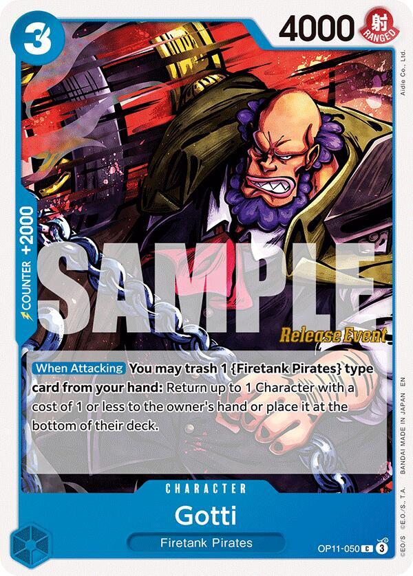 Gotti OP11-050 card from A Fist of Divine Speed Release Event Cards