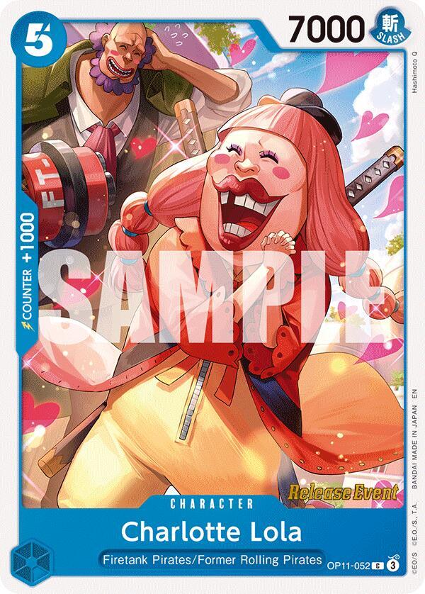 Charlotte Lola OP11-052 card from A Fist of Divine Speed Release Event Cards