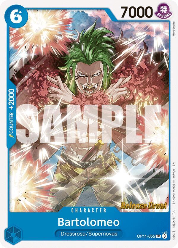 Bartolomeo OP11-055 card from A Fist of Divine Speed Release Event Cards