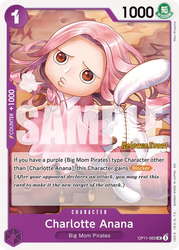 Charlotte Anana OP11-065 card from A Fist of Divine Speed Release Event Cards