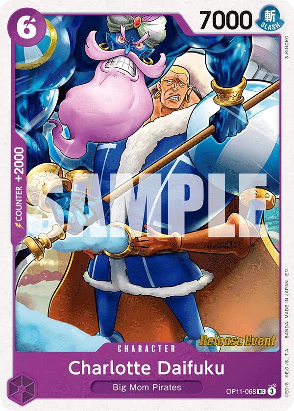 Charlotte Daifuku OP11-068 card from A Fist of Divine Speed Release Event Cards