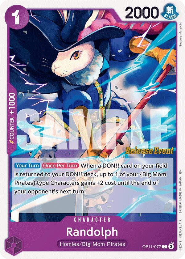 Randolph OP11-077 card from A Fist of Divine Speed Release Event Cards