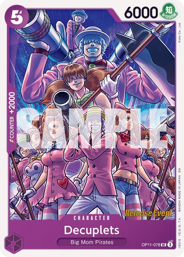 Decuplets OP11-078 card from A Fist of Divine Speed Release Event Cards