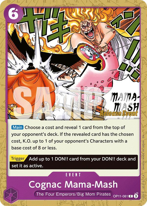 Cognac Mama-Mash OP11-081 card from A Fist of Divine Speed Release Event Cards