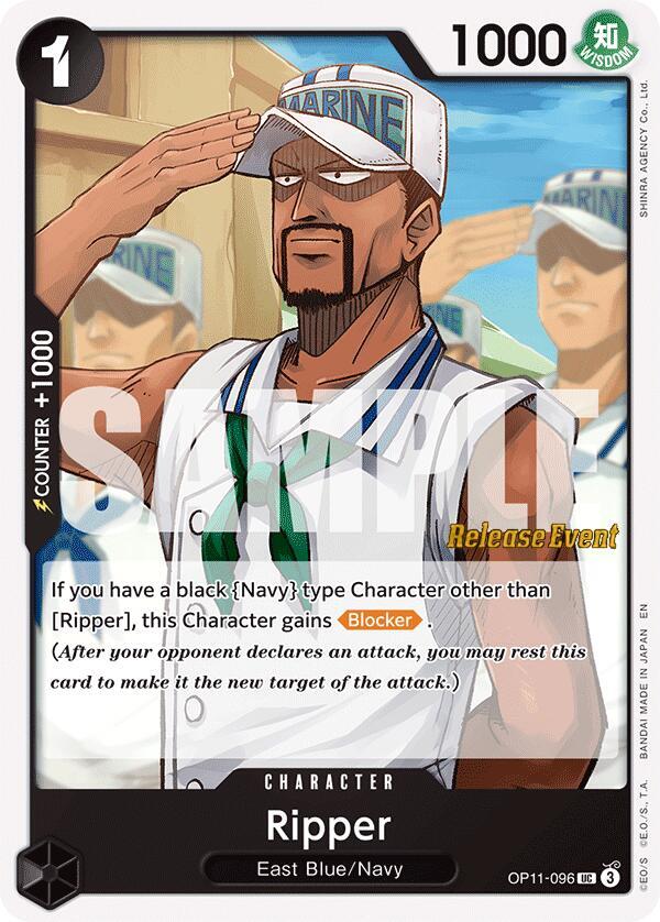 Ripper OP11-096 card from A Fist of Divine Speed Release Event Cards