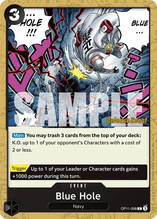 Blue Hole OP11-098 card from A Fist of Divine Speed Release Event Cards
