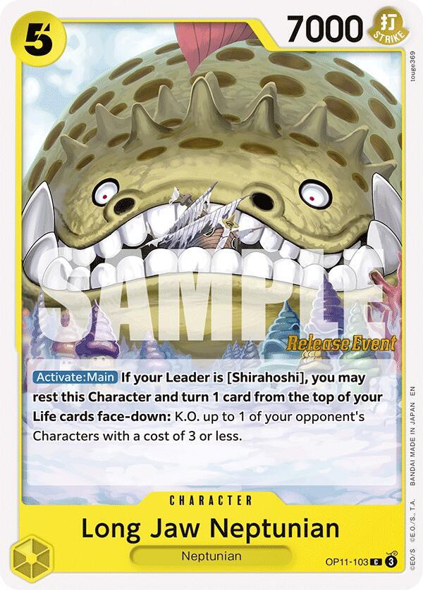 Long-Jaw Neptunian OP11-103 card from A Fist of Divine Speed Release Event Cards