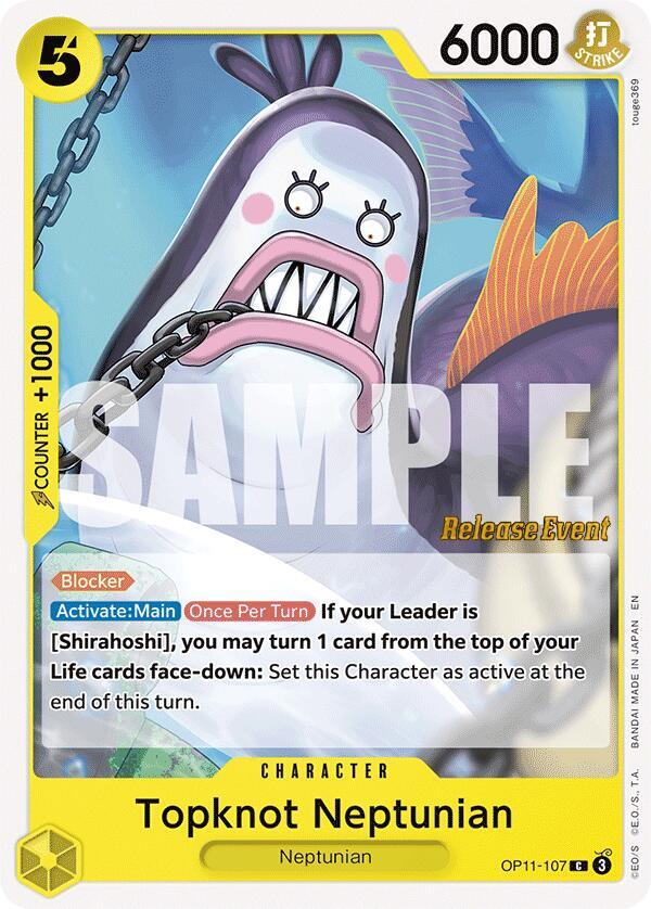 Topknot Neptunian OP11-107 card from A Fist of Divine Speed Release Event Cards