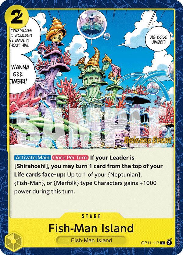 Fish-Man Island OP11-117 card from A Fist of Divine Speed Release Event Cards