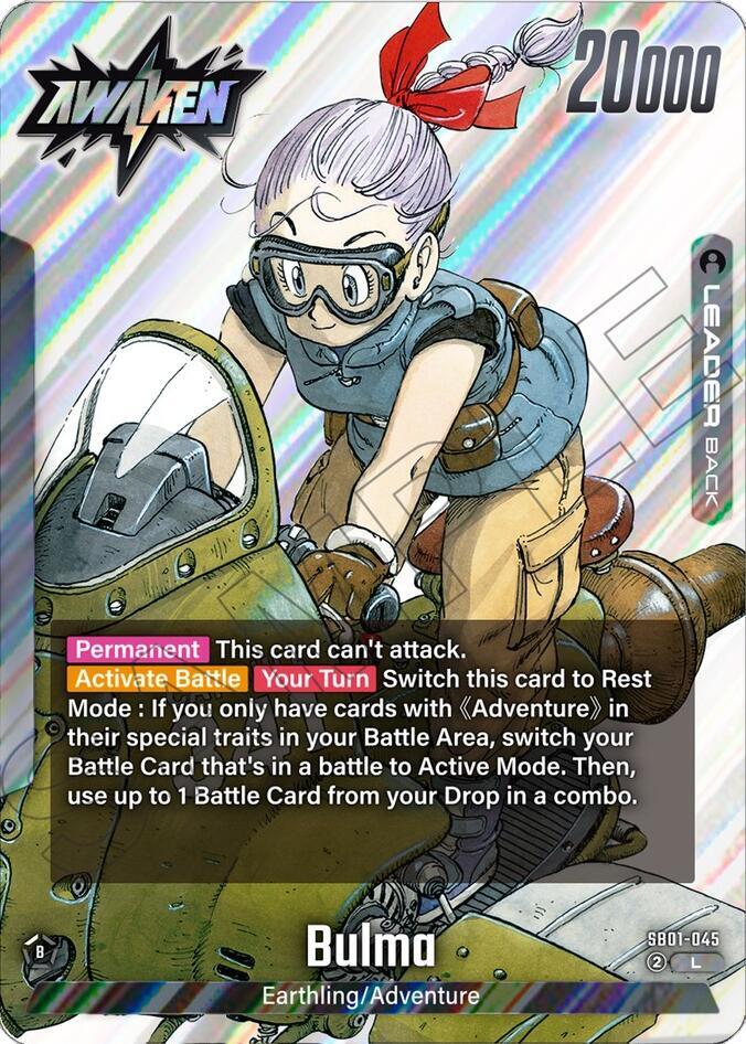 Bulma SB01-045 card from Manga Booster 01
