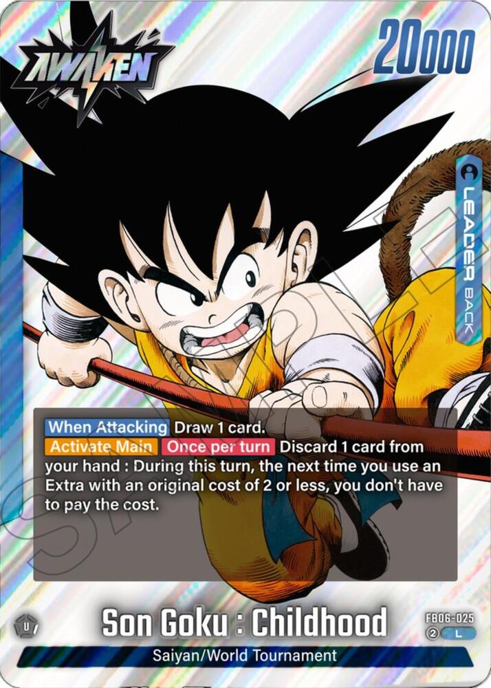 Son Goku : Childhood FB06-025 card from Manga Booster 01