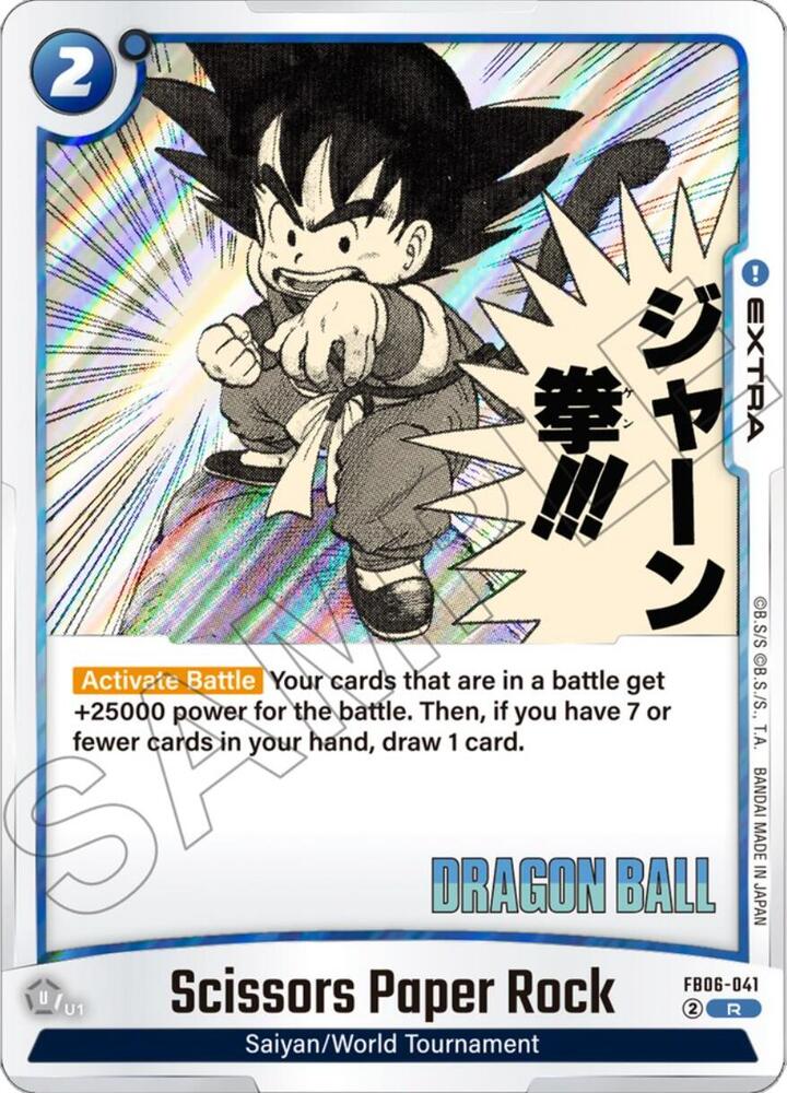 Scissors Paper Rock FB06-041 card from Manga Booster 01
