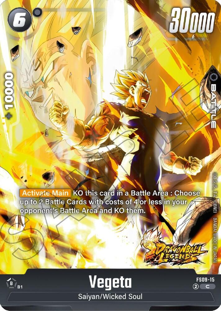 Vegeta FS09-15 card from Starter Deck 9: Shallot