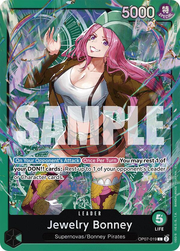 Jewelry Bonney OP07-019 card from Starter Deck 24: GREEN Jewelry Bonney