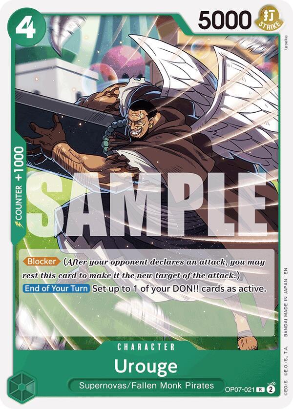 Urouge (Reprint) OP07-021 card from Starter Deck 24: GREEN Jewelry Bonney