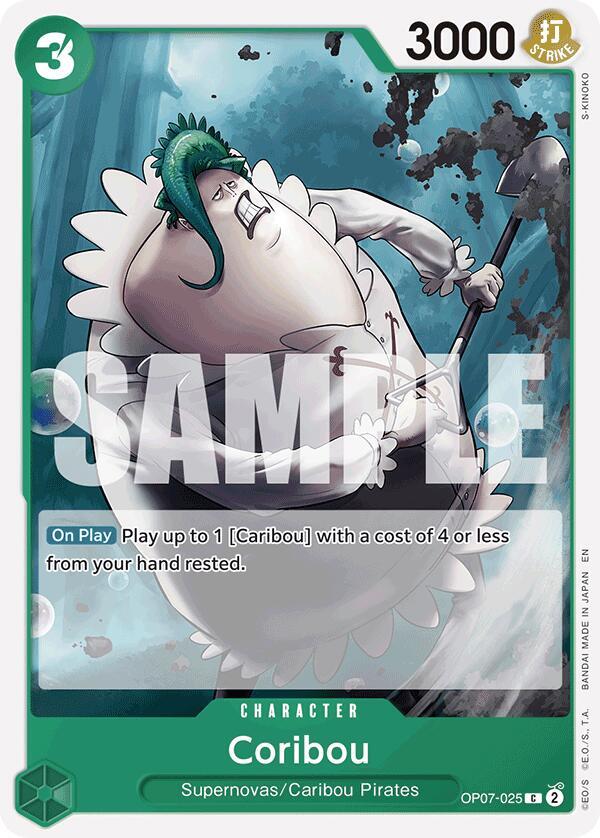 Coribou (Reprint) OP07-025 card from Starter Deck 24: GREEN Jewelry Bonney