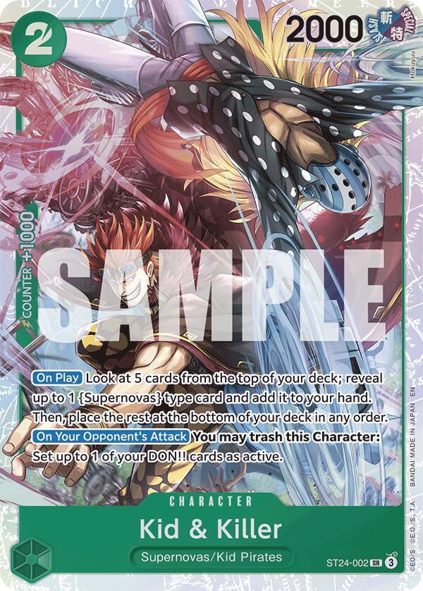 Kid & Killer ST24-002 card from Starter Deck 24: GREEN Jewelry Bonney