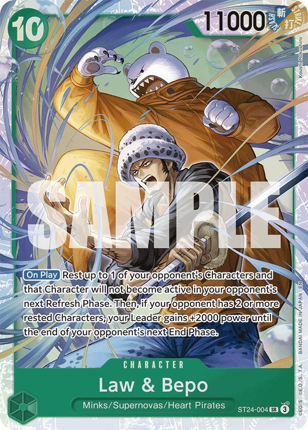 Law & Bepo ST24-004 card from Starter Deck 24: GREEN Jewelry Bonney