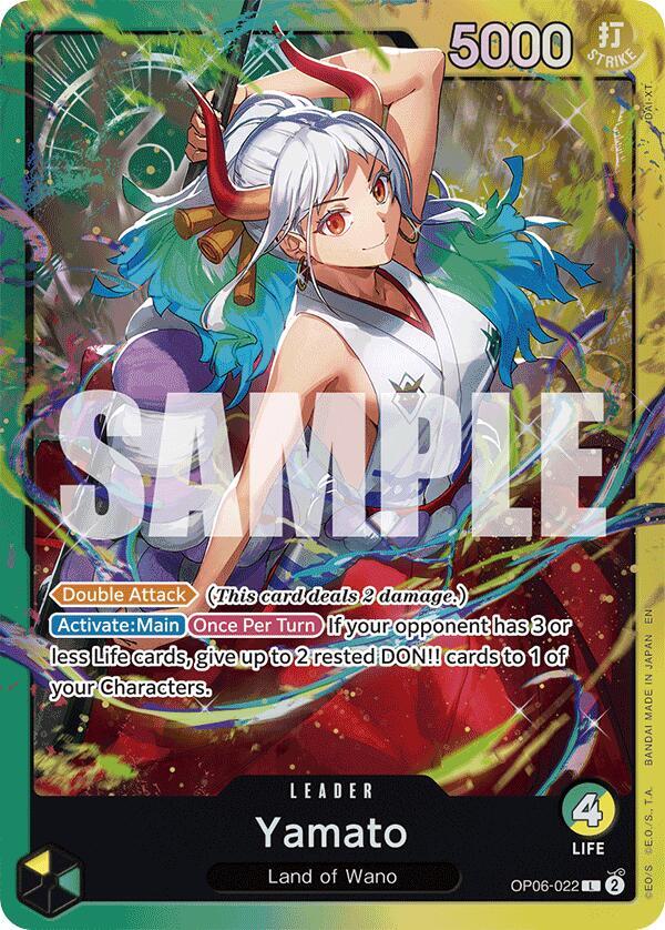 Yamato OP06-022 card from Starter Deck 28: GREEN/YELLOW Yamato