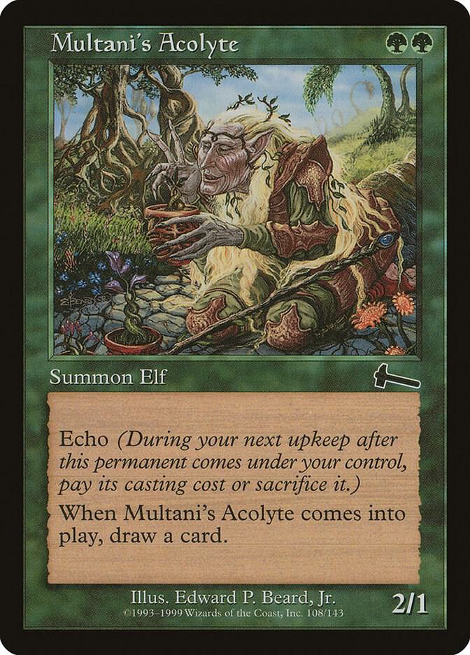 Multani's Acolyte 108 card from Urza's Legacy