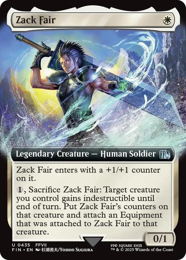 Zack Fair (Extended Art) 435 card from FINAL FANTASY