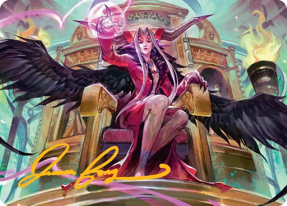 Sorceress's Schemes Art Card (Gold-Stamped Signature) 9 card from Art Series: FINAL FANTASY