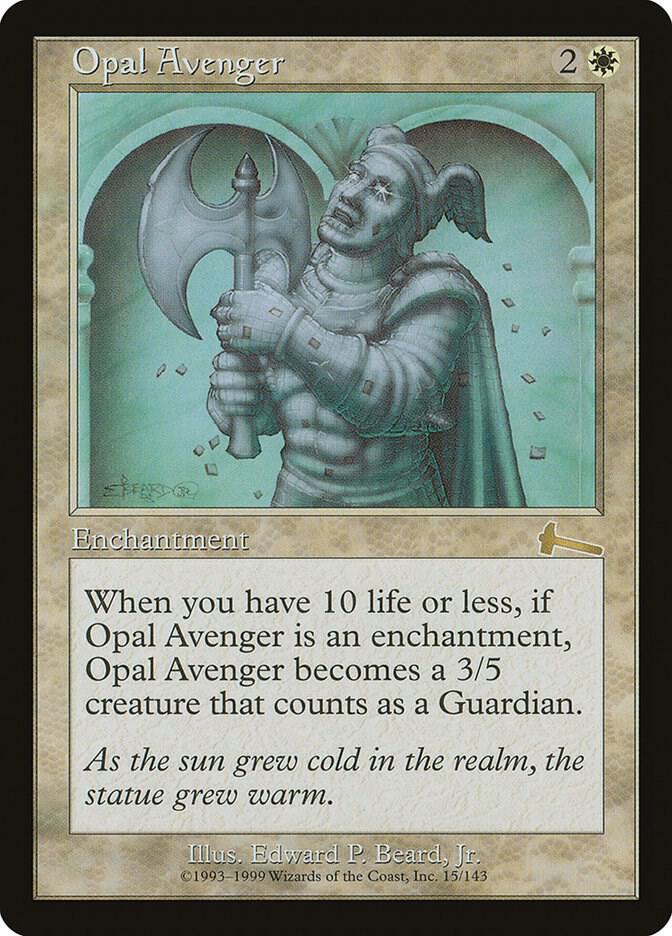 Opal Avenger 15 card from Urza's Legacy
