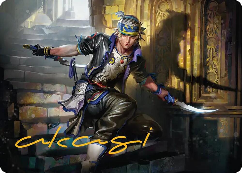 Locke Cole Art Card (Gold-Stamped Signature) 15 card from Art Series: FINAL FANTASY