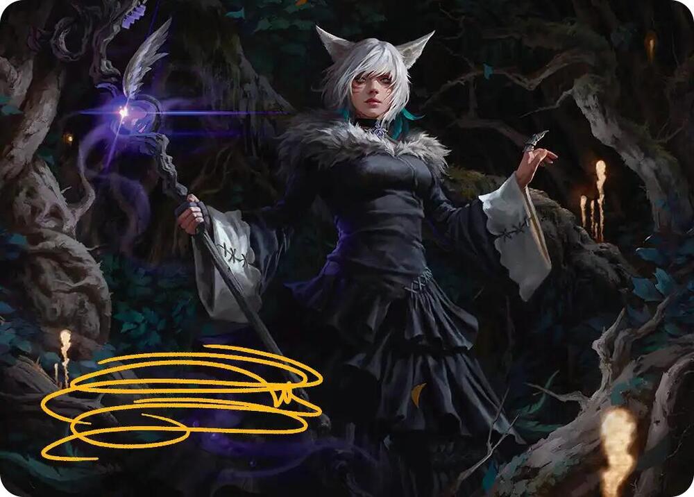 Y'shtola, Night's Blessed Art Card (Gold-Stamped Signature) 21 card from Art Series: FINAL FANTASY