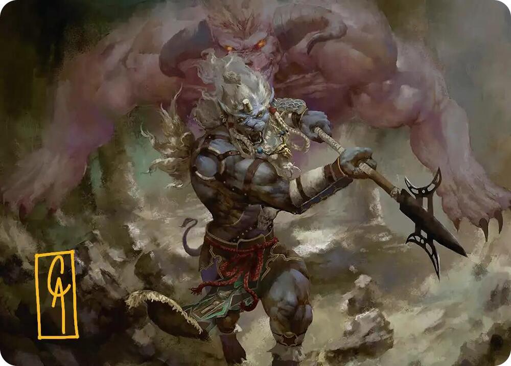 Kimahri, Valiant Guardian Art Card (Gold-Stamped Signature) 29 card from Art Series: FINAL FANTASY