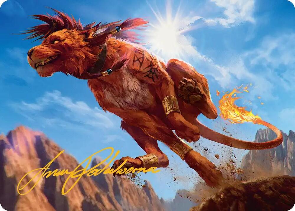 Red XIII, Proud Warrior Art Card (Gold-Stamped Signature) 30 card from Art Series: FINAL FANTASY