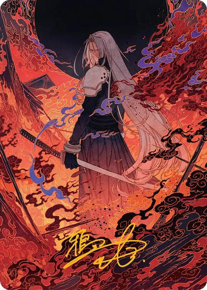 Nibelheim Aflame Art Card (Gold-Stamped Signature) 35 card from Art Series: FINAL FANTASY