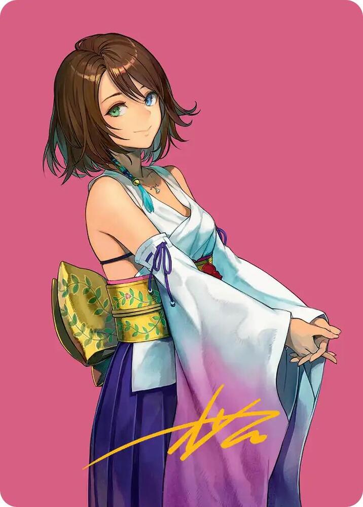 Yuna, Hope of Spira Art Card (Gold-Stamped Signature) 48 card from Art Series: FINAL FANTASY