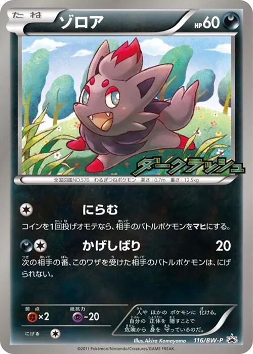 Zorua 116/BW-P card from BW-P Promotional cards