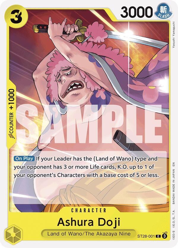 Ashura Doji ST28-001 card from Starter Deck 28: GREEN/YELLOW Yamato